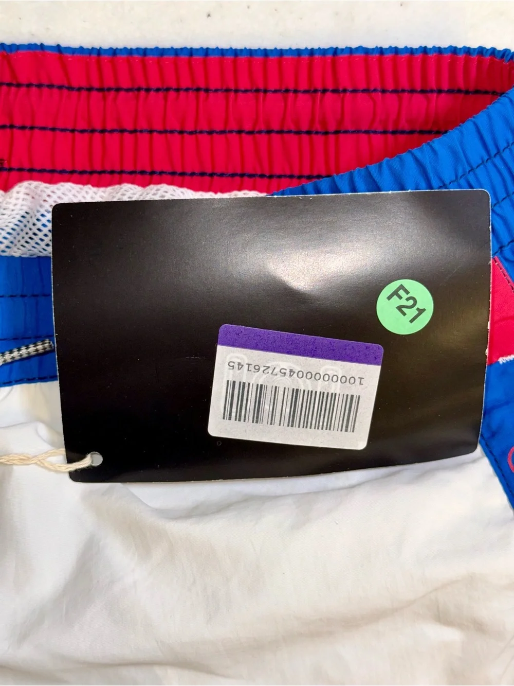 SCUOLA NAUTICA ITALIANA SWIM TRUNKS IN WHITE AND BLUE